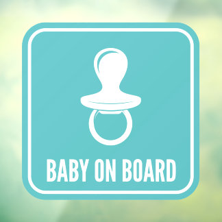 Blauw Wit Baby Aan boord Auto Raam Decal