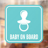 Blauw Wit Baby Aan boord Auto Raam Decal (Vel 2)