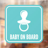 Blauw Wit Baby Aan boord Auto Raam Decal (Vel 2)