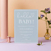 Blauw Wit Baby Jongen Douche Kaart