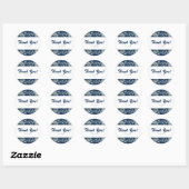 Blauw & Wit Babys Adem Bruiloftstickers Ronde Sticker (Vel)