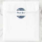Blauw & Wit Babys Adem Bruiloftstickers Ronde Sticker (Tas)