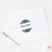 Blauw & Wit Babys Adem Bruiloftstickers Ronde Sticker (Envelop)