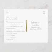 Blauw & Wit Babys Adem Trouw RSVP Kaart (Achterkant)