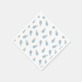 Blauw Wit Bagagekoffer Naadloos Patroon Servet (Hoek)