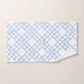 Blauw&Wit Bamboe Rooster Preppy Badkamerdecor Handdoek (Handdoek)