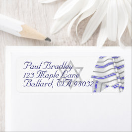 Blauw, Wit Bar Mitzvah Gebed Tallit Shawl Joods Etiket