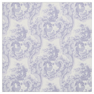 Blauw & Wit Barok Rococo Louis XV Patroon Stof