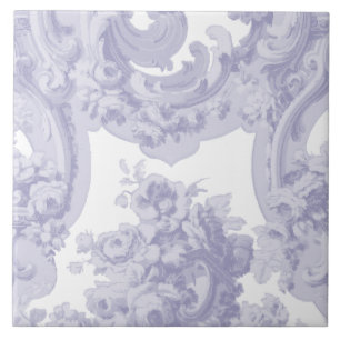 Blauw & Wit Barok Rococo Louis XV Patroon Tegeltje