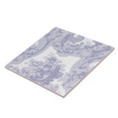 Blauw & Wit Barok Rococo Louis XV Patroon Tegeltje (Zijkant)