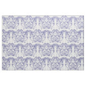 Blauw & Wit Barokrococo Patroon Stof (Fat Quarter)