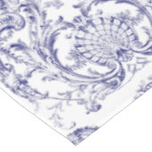 Blauw & Wit Barokrococo Patroon Tafelkleed (Gekanteld)