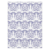 Blauw & Wit Barokrococo Patroon Tafelkleed (Voorkant)