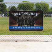 Blauw-Wit Basketbal Banner Sportteam (Insitu)