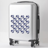 Blauw wit basketbal partij dank u set van 25 sticker (Koffer)