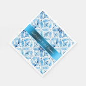 Blauw Wit Batik Floral Vrijgezellenfeest Servet (Hoek)