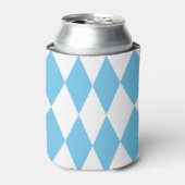 Blauw-wit Bavaria Rhombus vlag Patroon Blikjeskoeler (Blikje Voorkant)