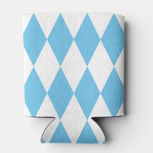 Blauw-wit Bavaria Rhombus vlag Patroon Blikjeskoeler (Achterkant)