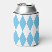 Blauw-wit Bavaria Rhombus vlag Patroon Blikjeskoeler (Blikje Achterkant)