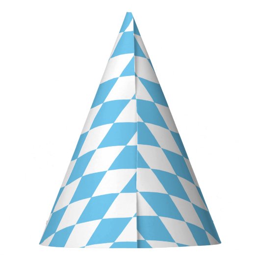 Blauw-wit Bavaria Rhombus vlag Patroon Feesthoedjes (Achterkant)