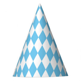 Blauw-wit Bavaria Rhombus vlag Patroon Feesthoedjes