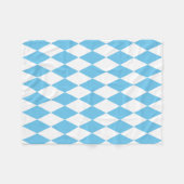 Blauw-wit Bavaria Rhombus vlag Patroon Fleece Deken (Voorkant (Horizontaal))