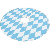 Blauw-wit Bavaria Rhombus vlag Patroon Kerstboom Rok (Gekanteld)