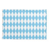 Blauw-wit Bavaria Rhombus vlag Patroon Kussensloop (Achterkant)