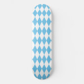 Blauw-wit Bavaria Rhombus vlag Patroon Persoonlijk Skateboard (Voorkant)