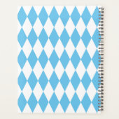 Blauw-wit Bavaria Rhombus vlag Patroon Planner (Achterkant)