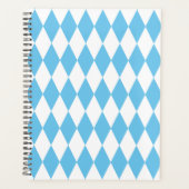Blauw-wit Bavaria Rhombus vlag Patroon Planner (Voorkant)