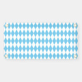 Blauw-wit Bavaria Rhombus vlag Patroon Spandoek (Horizontaal)