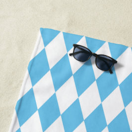 Blauw-wit Bavaria Rhombus vlag Patroon Strandlaken