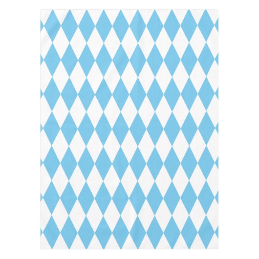 Blauw-wit Bavaria Rhombus vlag Patroon Tafelkleed (Voorkant)