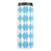 Blauw-wit Bavaria Rhombus vlag Patroon Thermosbeker (Achterkant)