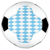 Blauw-wit Bavaria Rhombus vlag Patroon Voetbal (Gedraaid)