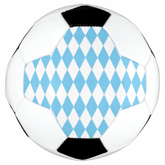 Blauw-wit Bavaria Rhombus vlag Patroon Voetbal (Voorkant)
