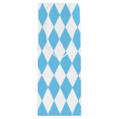 Blauw-wit Bavaria Rhombus vlag Patroon Wijn Cadeautas (Voorkant)