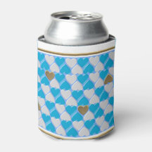 Blauw, wit Beiers patroon.