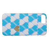 Blauw, wit Beiers patroon. Case-Mate iPhone Case (Achterkant (Horizontaal))