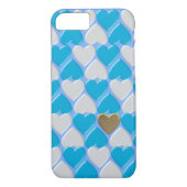 Blauw, wit Beiers patroon. Case-Mate iPhone Case (Achterkant)