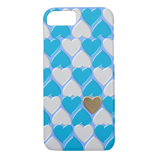 Blauw, wit Beiers patroon. Case-Mate iPhone Case (Achterkant)