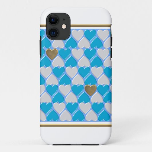 Blauw, wit Beiers patroon. Case-Mate iPhone Case (Achterkant)
