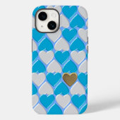 Blauw, wit Beiers patroon. Case-Mate iPhone Case (Achterkant)