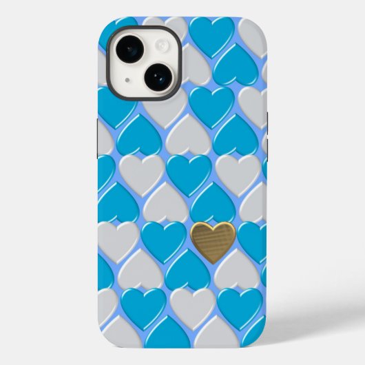 Blauw, wit Beiers patroon. Case-Mate iPhone Case (Achterkant)