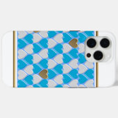 Blauw, wit Beiers patroon. Case-Mate iPhone Case (Achterkant (horizontaal))