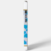 Blauw, wit Beiers patroon. Case-Mate iPhone Case (Achterkant / Links)