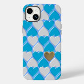 Blauw, wit Beiers patroon. Case-Mate iPhone Case (Achterkant)