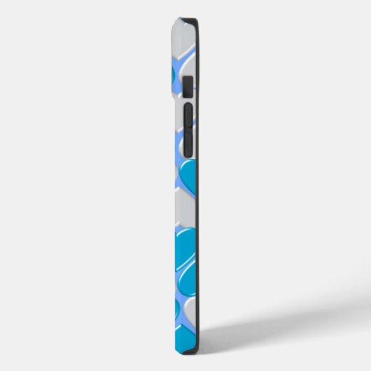 Blauw, wit Beiers patroon. Case-Mate iPhone Case (Achterkant / Links)