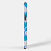 Blauw, wit Beiers patroon. Case-Mate iPhone Case (Achterkant / Rechts)